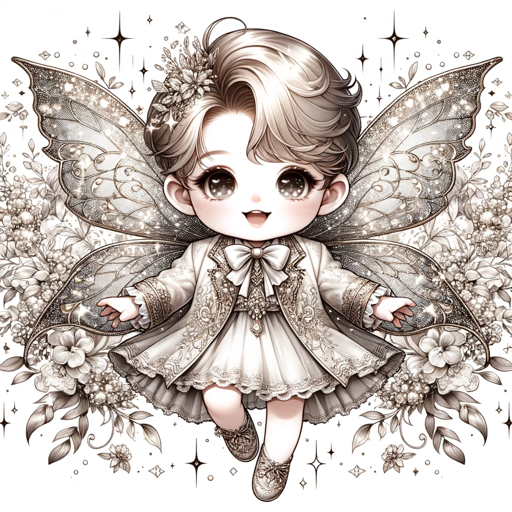 Cute Baby Fairy Character Typography Design on the GPT Store