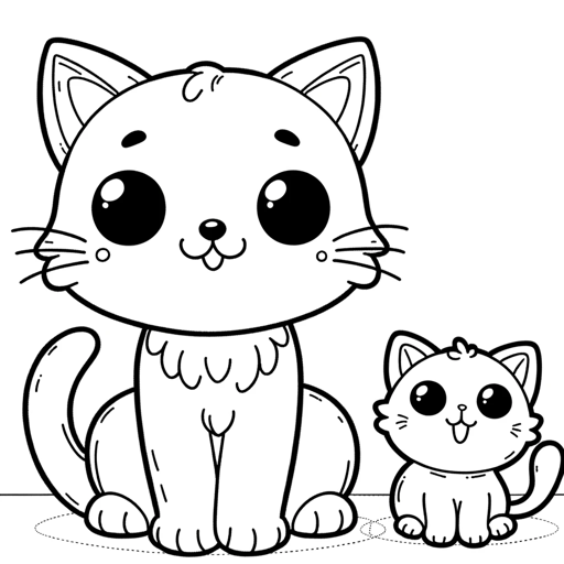 Cute Coloring Pages Of Cats And Kittens