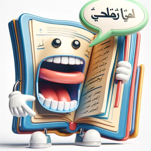 A Cartoon that speaks Text Bubble Learn Arabic
