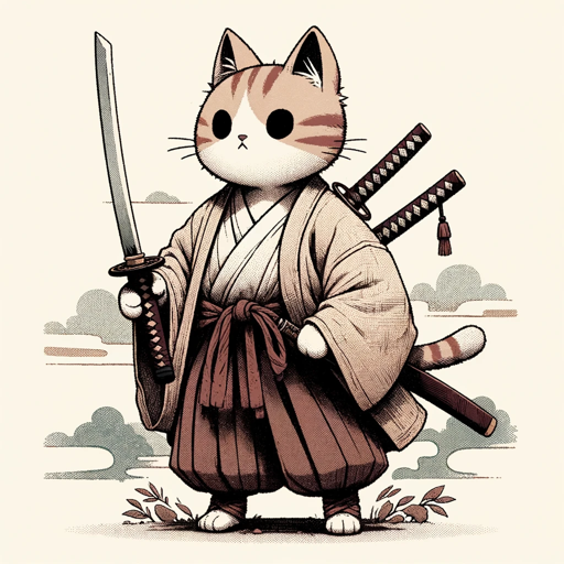 Anime Cat Samurai Artist