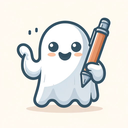 Ghost writing Wizard ✍️👻 logo