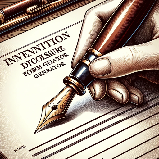 Invention Disclosure Form Generator on the GPT Store