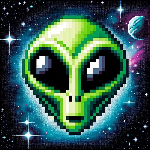 8-Bit Aliens, a text adventure game logo